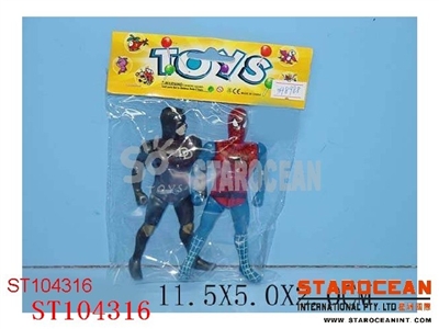 2PCS SPIDERMAN W/LIGHT - ST104316