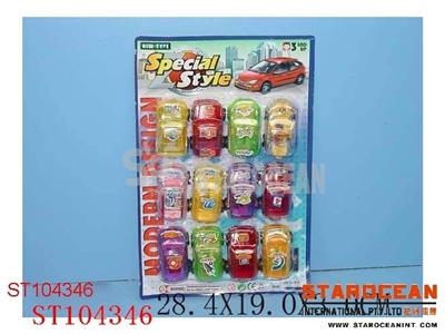 12IN1 PULL BACK CAR - ST104346