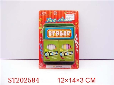 24 PCS CHALK WITH CHALK WIPE - ST202584