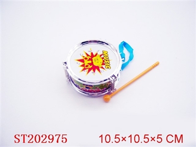 4寸电镀爵士鼓（乳白彩色图案） - ST202975