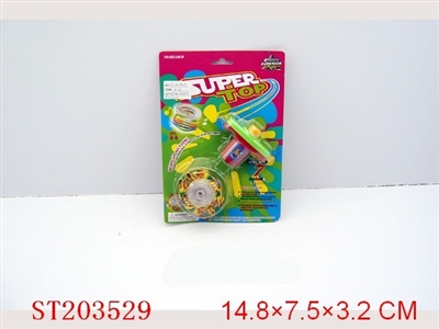 METALIZED WINDING UP SPINNING TOP(8 STYLES ASSORTED) - ST203529