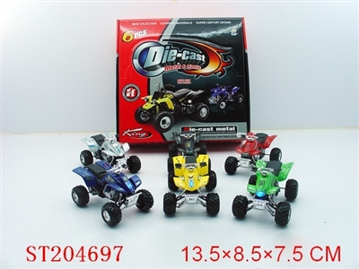 DIE-CAST MOTORCYCLE WITH IC&LIGHT(6PCS,BLUE、REN、YELLOW、BLACK、SILVER 、GREEN) - ST204697
