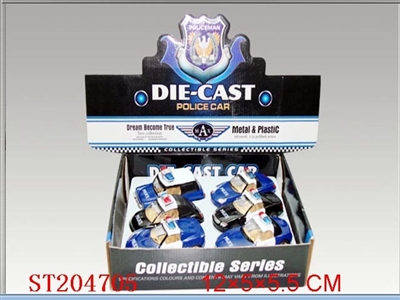 DIE-CAST POLICE CAR WITH OPEN DOOR (6PCS) - ST204705