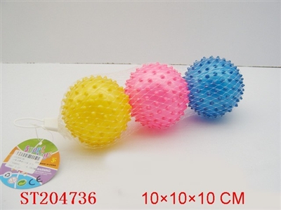 10CM MASSAGE BALL (3PCS,PUFF) - ST204736