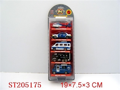 METAL  POLICE WAGON （5 PCS） - ST205175