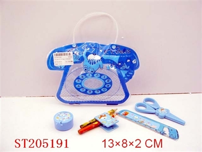 scisors+ sharpener + 2 color pencils + ruler - ST205191