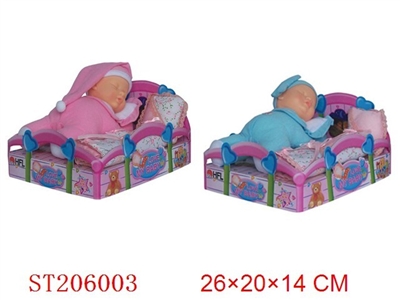10INCH SLEEPING DOLL WITH IC AND LIGHT - ST206003