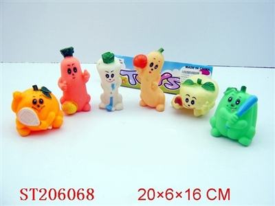 SOFT PLASTIC VEGETABLE (6 STYLES ASSORTED) - ST206068