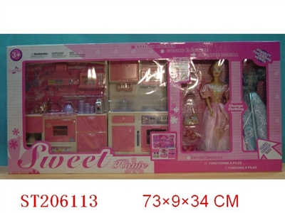 STYLISH KITCHEN SET WITH DOLL - ST206113