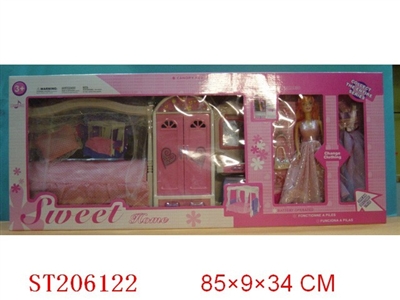 CANOPY BED SET WITH DOLL - ST206122