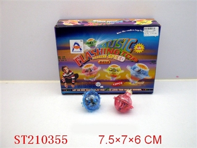 SPINNING TOP WITH LIGHTS AND MUSIC(12PCS) - ST210355