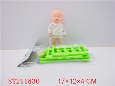 DOLL BED & CLOTHES(3 COLORS ASSORTED) - ST211830