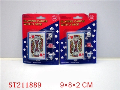 PLAYING CARDS WITH 3 DICE - ST211889