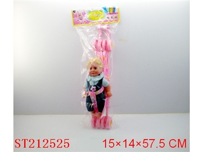 14INCH DOLL WITH IC & IRON STROLLER - ST212525