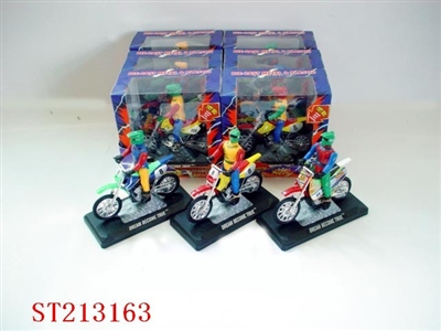 METAL MOTORCYCLE WITH IC + MAN (6PCS) - ST213163