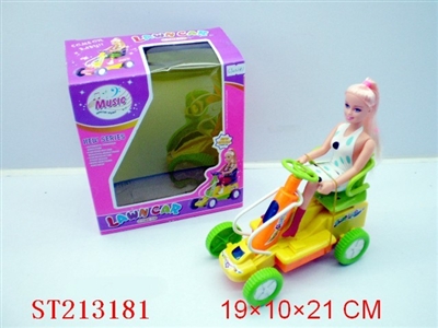 BABY DOLL B/O CAR WITH LIGHT AND MUSIC - ST213181