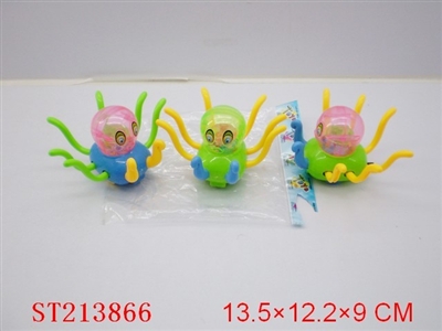 PULL LINE OCTOPUS WITH LIGHT(3 COLORS ASS) - ST213866