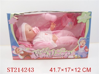 DOLL WITH 6 SOUND IC (2 COLORS ASST) - ST214243