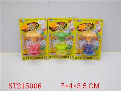 SPINNING TOP WITH LIGHT (3 COLORS ASSORTED) - ST215006