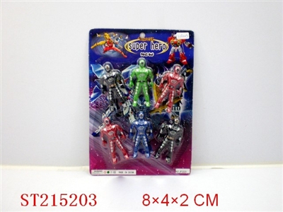 NUMBER MAN (6PCS MULTICOLORS ASSORTED) - ST215203