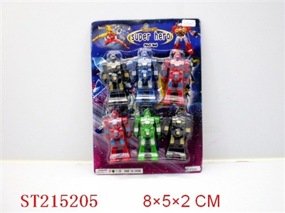 ROBOT (MULTICOLORS ASSORTED 6PCS) - ST215205
