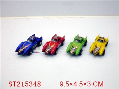PULL-BACK BAT CAR(4 COLORS ASSORTED) - ST215348