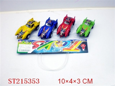 PULL-BACK BAT CAR(4 COLORS ASSORTED) - ST215353