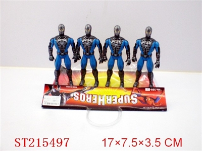 BLACK SPIDER MAN WITH LIGHT(4PCS) - ST215497