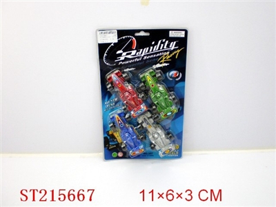 PULL-BACK F1 FORMULA (4PCS 4 COLORS ASSORTED) - ST215667