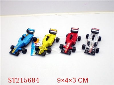 PULL-BACK F1 FORMULA RACING (4 COLORS ASSORTED) - ST215684