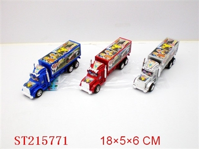 PULL-BACK TRUCK(RED、BLUE SILVER 3 COLORS ASSORTED) - ST215771