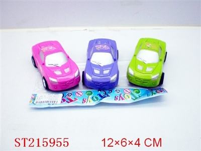 PULL-BACK CAR(3PCS 3 COLORS ASSORTED) - ST215955