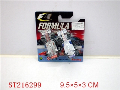 2PCS PULL-BACK FORMULA CAR (4 STYLES ASST) - ST216299