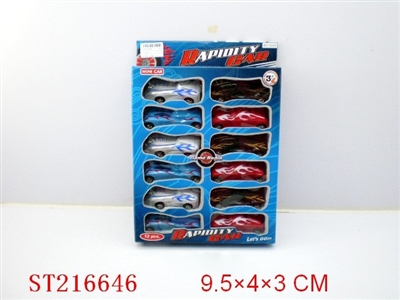 PULL-BACK CAR(12PCS 4 STYTLES 4 COLORS ASSORTED) - ST216646