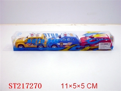 PULL-BACK CAR(3PCS 2 STYLES 4 COLORS ASSORTED) - ST217270