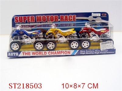 PULL-BACK MOTORCYCLE (3PCS 5 COLORS ASSORTRED) - ST218503