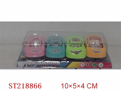 PULL-BACK CAR(RED,BLUE,YELLOW,GREEN) - ST218866