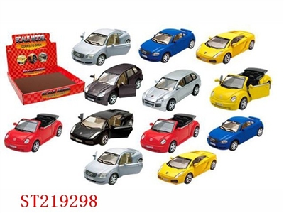 1:32 METAL CAR (SLIVER,RED,YELLOW,BLACK,4 ASST) - ST219298