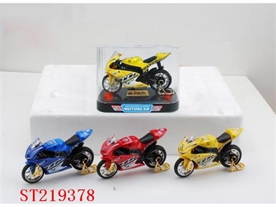 DIE-CAST METAL MOTORBIKE MODEL WITH LIGHT ANS MUSIC (BATTRTY)RED,BLUE,YELLOW - ST219378