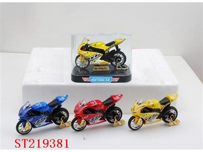 DIE-CAST METAL MOTORBIKE MODEL WITH MUSIC (BATTRTY)RED,BLUE,YELLOW - ST219381