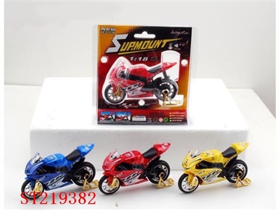 DIE-CAST METAL MOTORBIKE MODEL WITH MUSIC (BATTRTY)RED,BLUE,YELLOW - ST219382