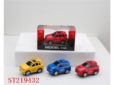 B/O CAR WITH LIGHT (2 STYLES 3 COLORS ASST) - ST219432