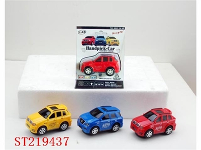 PULL-BACK CAR WITH LIGHT AND MUSIC (2 STYLES 3 COLORS ASST)BATTERY - ST219437