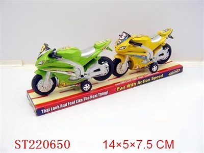 PULL-BACK MOTORCYCLE(RED,YELLOW,GREEN,BLACK) - ST220650