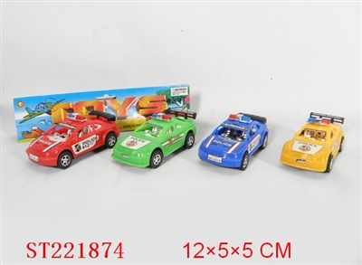 PULL-BACK POLICE CAR(4PCS) - ST221874