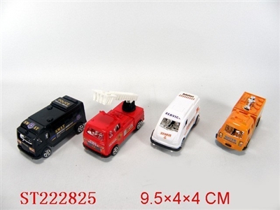 PULL-BACK CAR(4 SYTLLES 4 COLORS ASSORTED) - ST222825