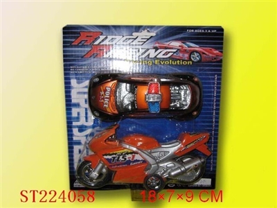 2IN1 PULL BACK CAR+FRICTION MOTOR - ST224058