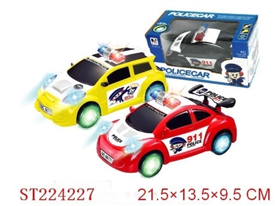 B/O POLICE CAR WHEEL WITH 8LIGHT (2 STYLES 4 COLORS) - ST224227