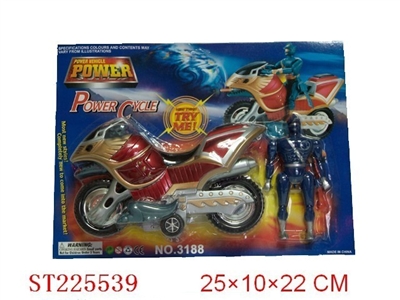 CARTOON FIGURE AND MOTORCYCLE - ST225539