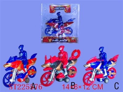 PULL-BACK MOTORCYCLE AND MAN (3 STYLES ASSORTED) - ST225576